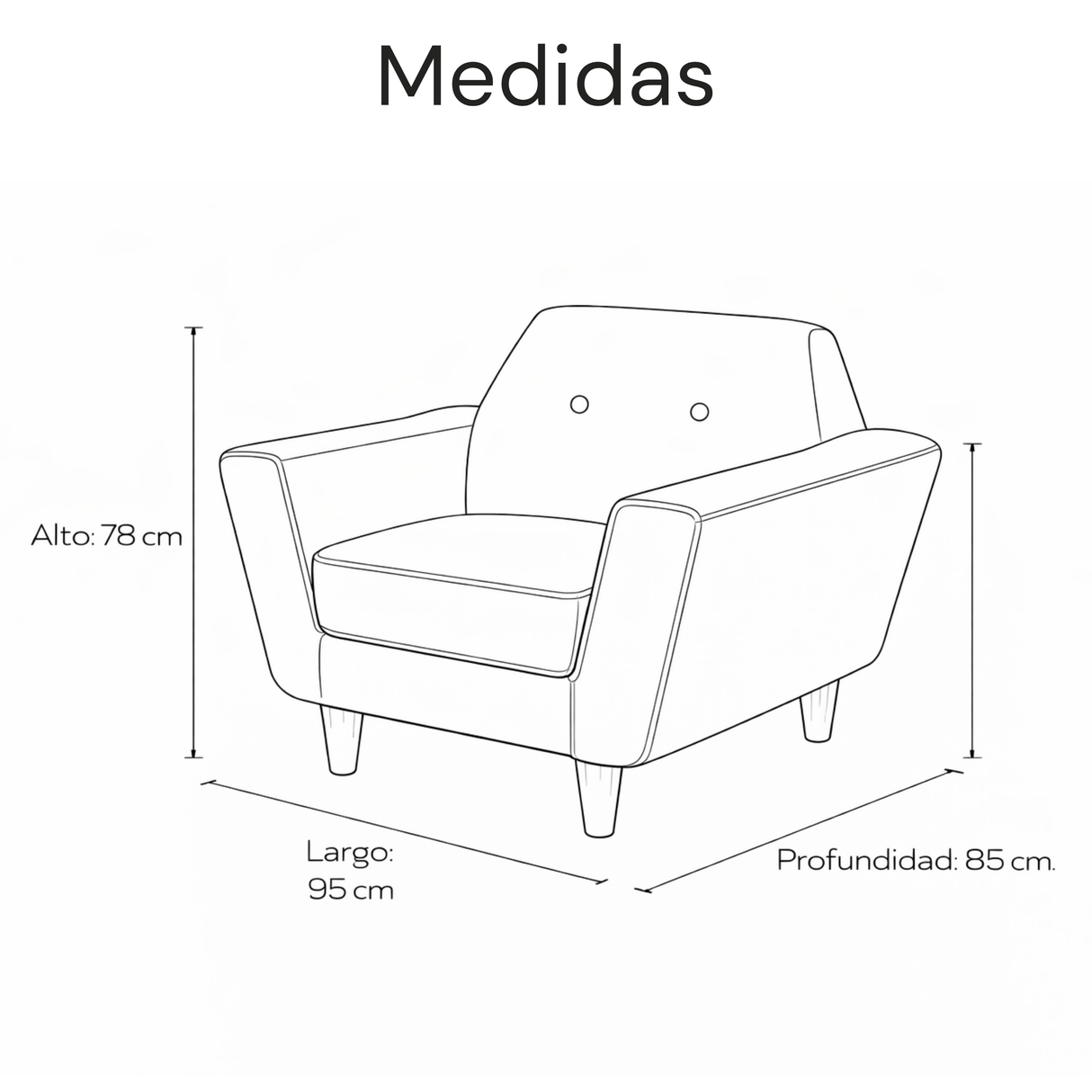 Sofá Lugano 1 Puesto