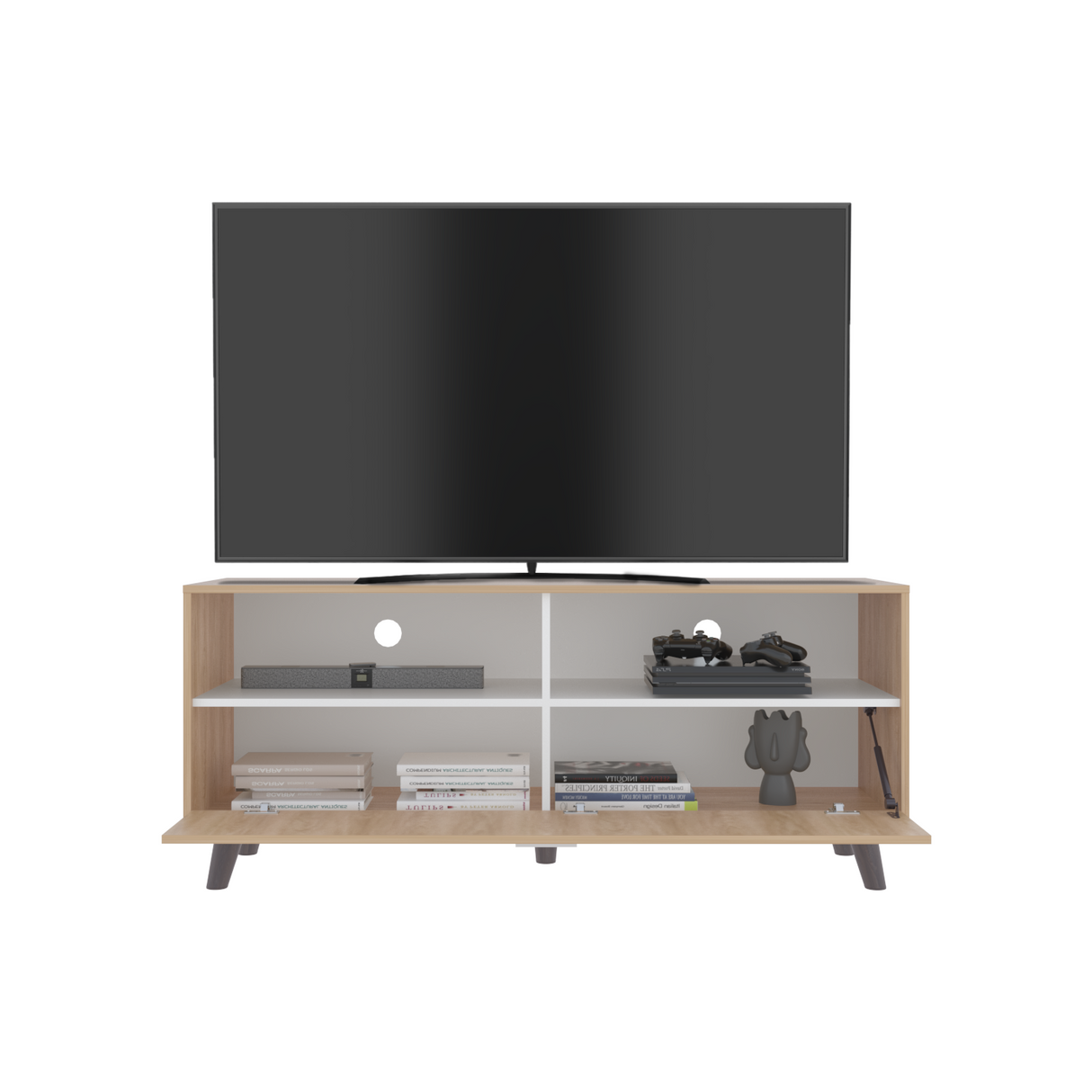 Rack tv patrick (1c) fresno europeo+blanco
