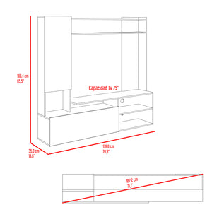 Rack TV Nolic 167x178x35