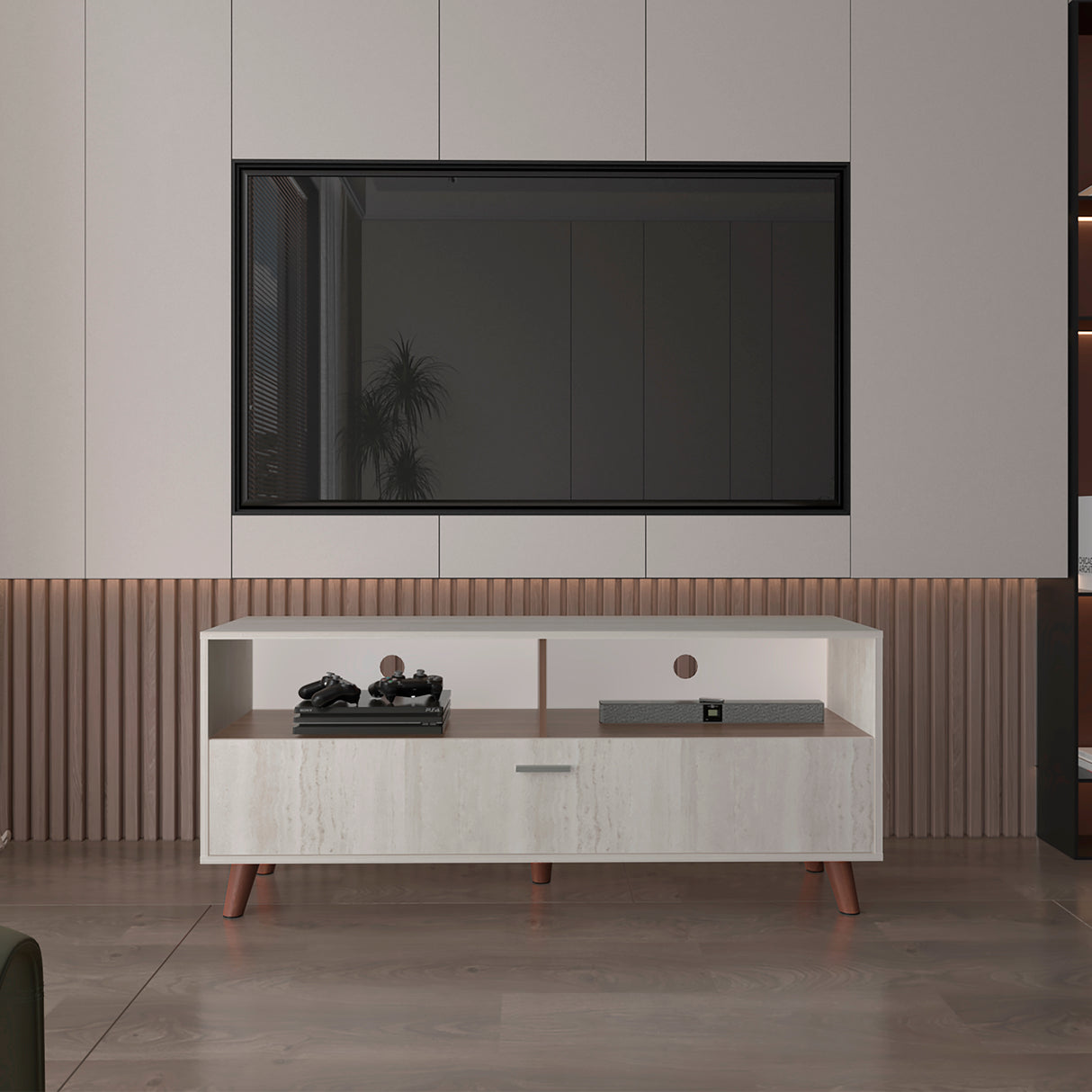 Rack TV Patrick 59x139x40 RTA Tivoli + Milan