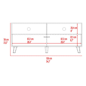 Rack TV Patrick 59x139x40 RTA Tivoli + Milan