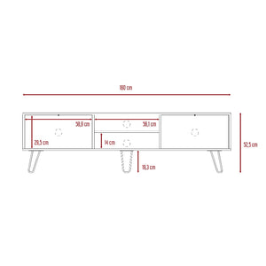 Rack para tv 80" vassel (1c) miel+ plomo