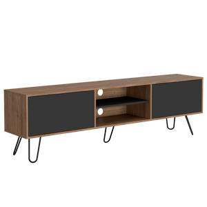Rack para tv 80" vassel (1c) miel+ plomo