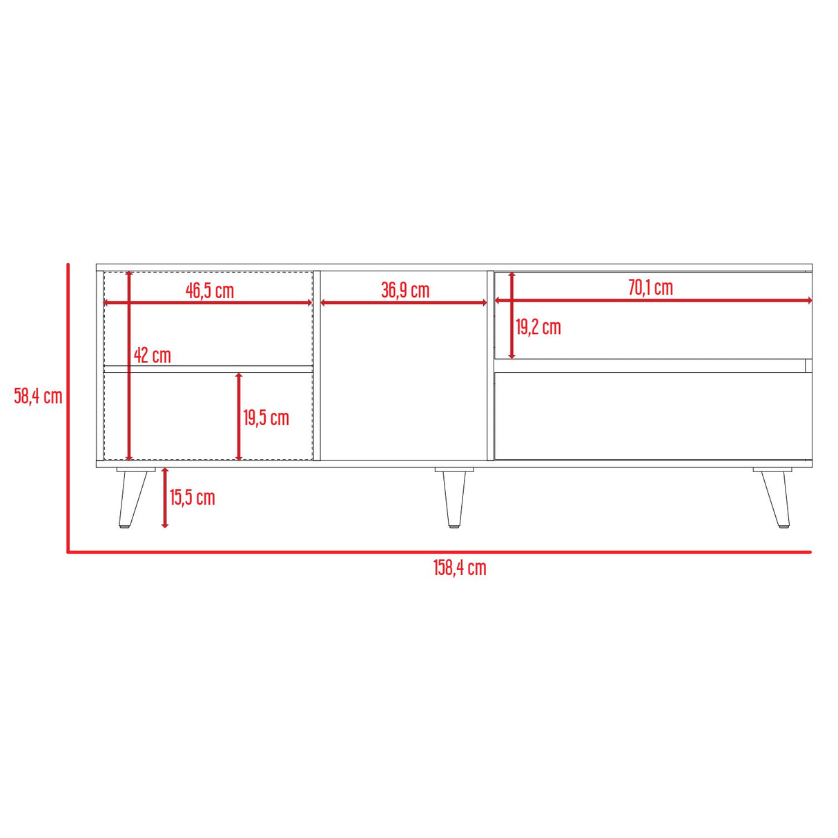 Rack para TV Salem 65''