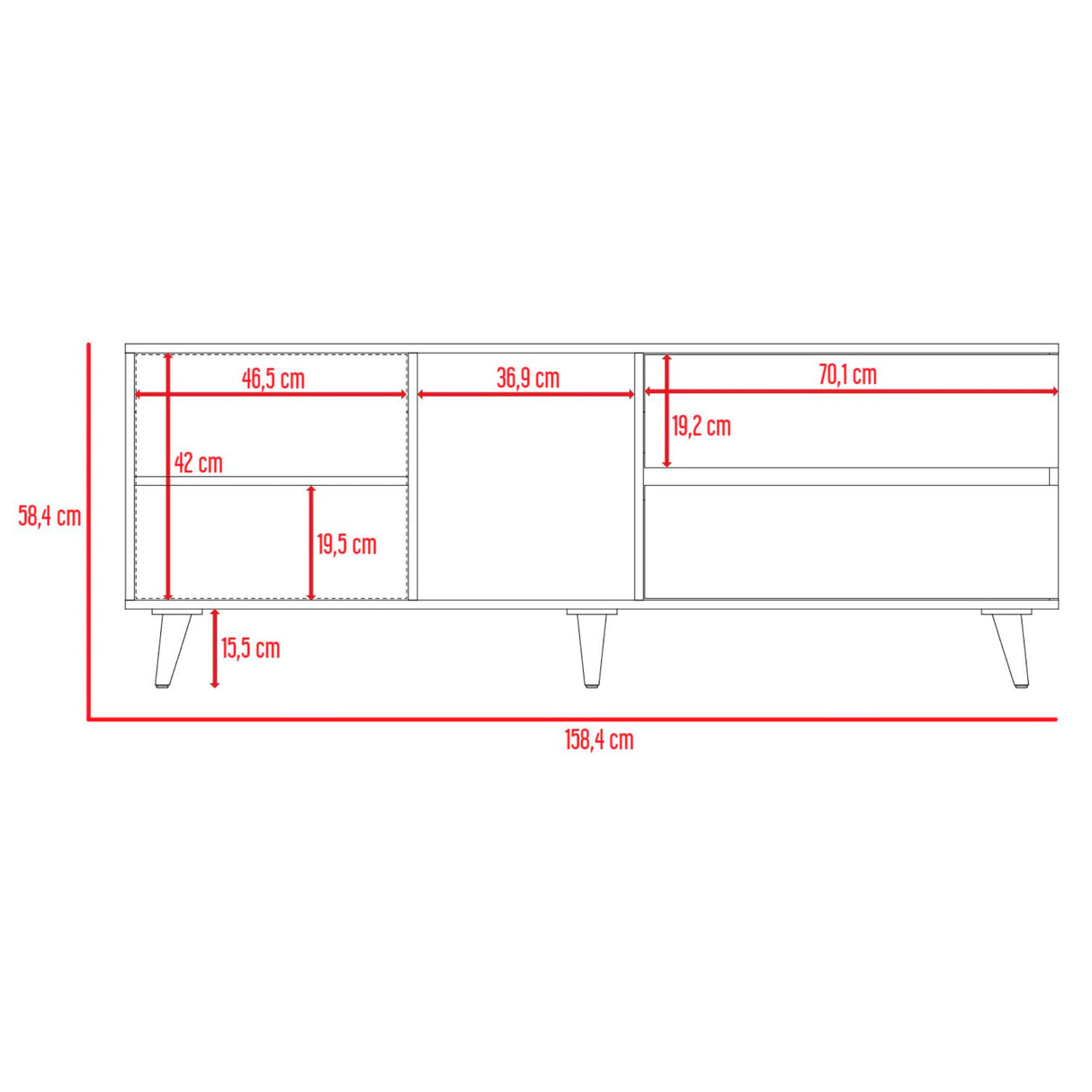 Rack para TV Salem 65''