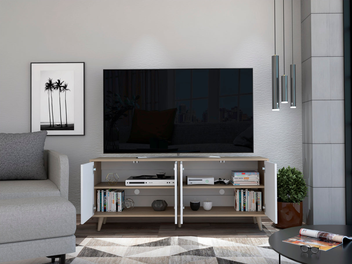 Rack para tv bora (1c) rovere+blanco mqz