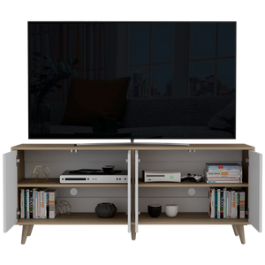 Rack para tv bora (1c) rovere+blanco mqz