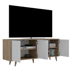 Rack para tv bora (1c) rovere+blanco mqz