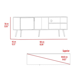 Rack para tv 65" vulcan (1c) capri 58x160x40