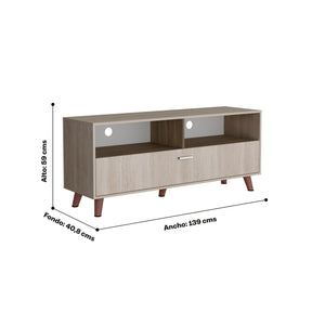 Rack TV Patrick 59x139x40 RTA Tivoli + Milan