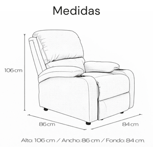 Sofá Reclinable Waheeb 1P