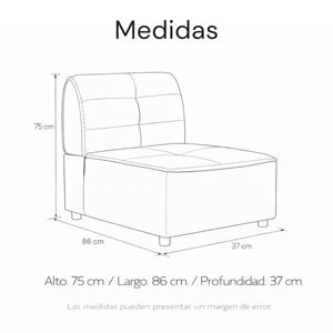 Sofá Auxiliar Xabel Azul