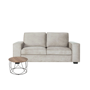 Combo sofá Toffana 2p + Mesa auxiliar Asudena Color madera negro