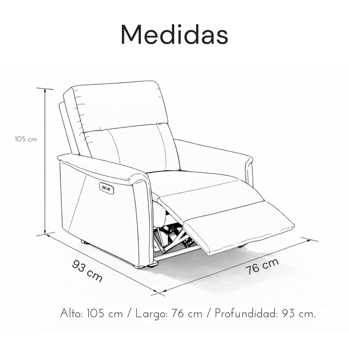 Silla Reclinable Electrica Tait 1P