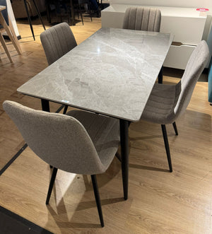 Comedor De 4 Puestos Wencelao Sillas Beige  120X70