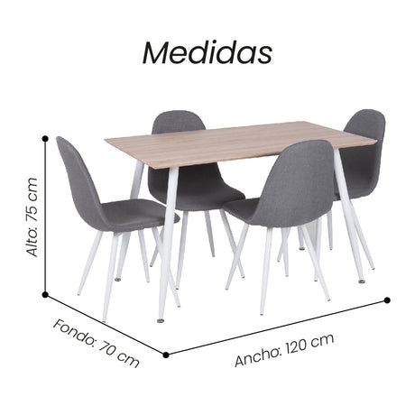 Comedor Cameron Tapa Madera - Fiotti
