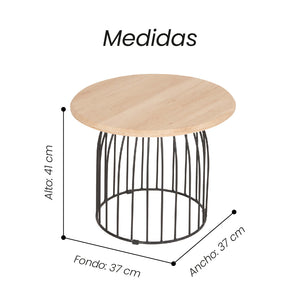 Mesa Auxiliar Weema Pequ Color Madera - Fiotti