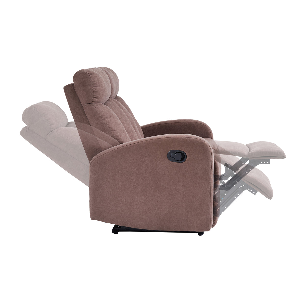 Combo Trudy - Reclinable 3P Café + Mesa de TV