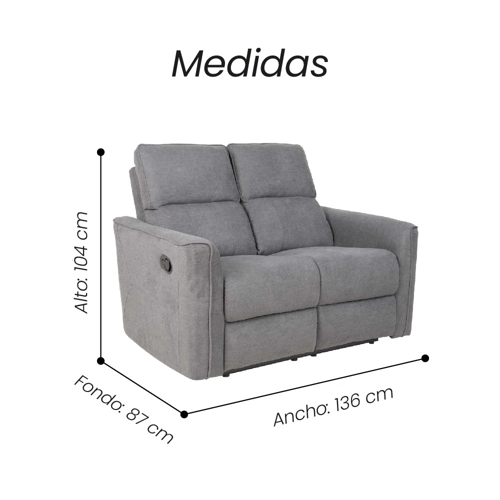 Sofá reclinable Mahon 2p