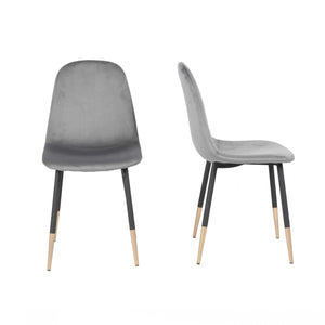 Comedor Dott 4p Madera Claro (Negro/ Gold)