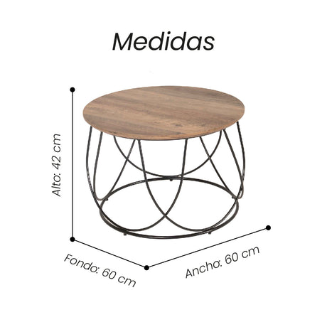 Mesa Auxiliar Asudena Color Madera Negro - Fiotti