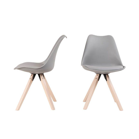 Comedor Esikol 4P Blanco Sillas Gris 2C - Fiotti