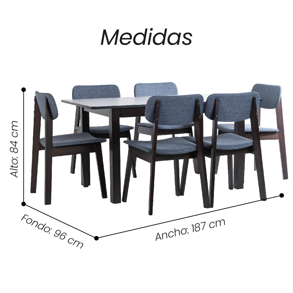 Comedor Extension Etene 6P Wengue 4C - Fiotti