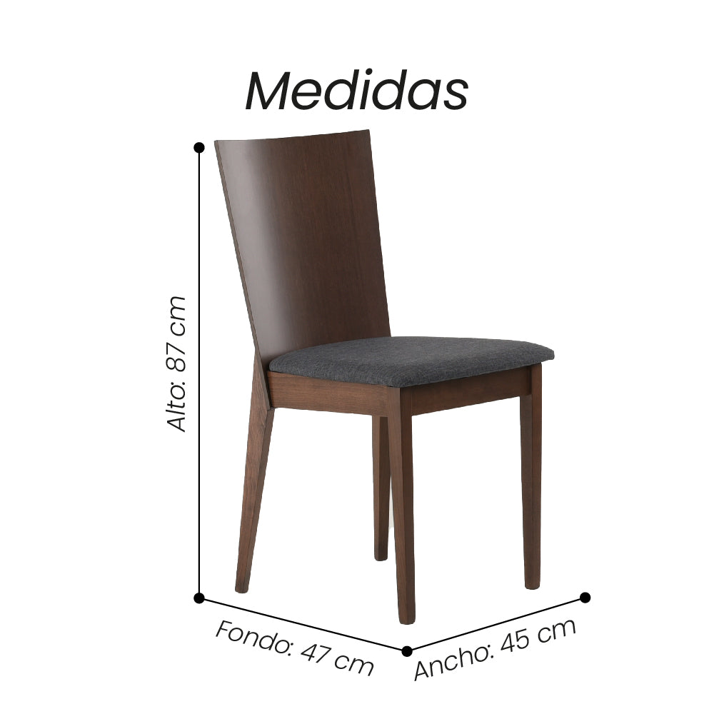 Silla De Comedor Edga Café - Fiotti