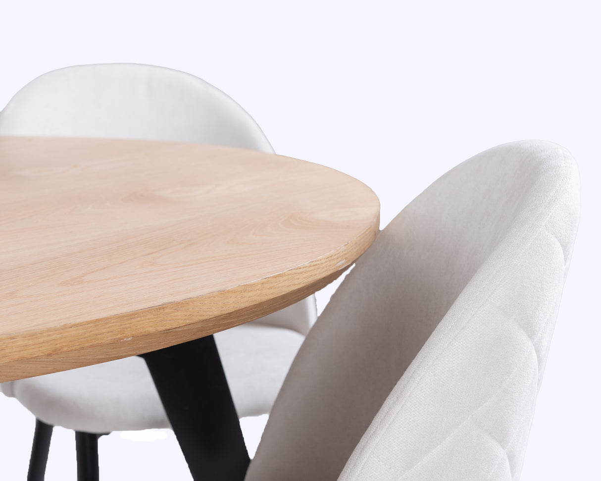 Comedor Akiva 4P Redondo (Beige) 3c 1 Metro De Diametro