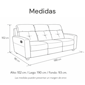 Sofá Tacio Reclinable 3P