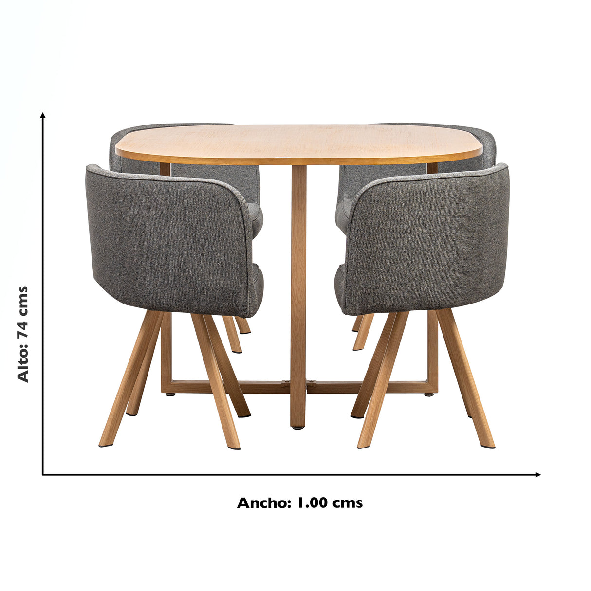 Comedor Wahib 4P Roble