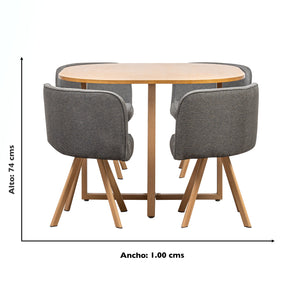Comedor Wahib 4P Roble