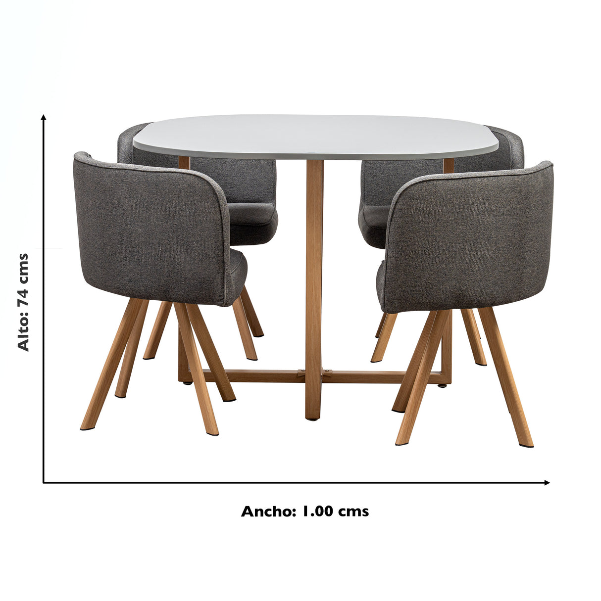 Comedor Wahib 4P Gris