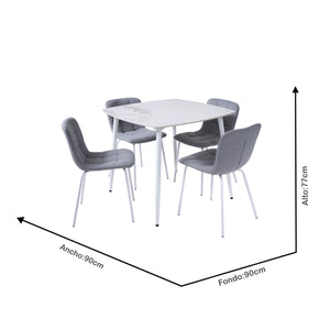 Comedor Lemoel 4P - Piedra Sinterizada