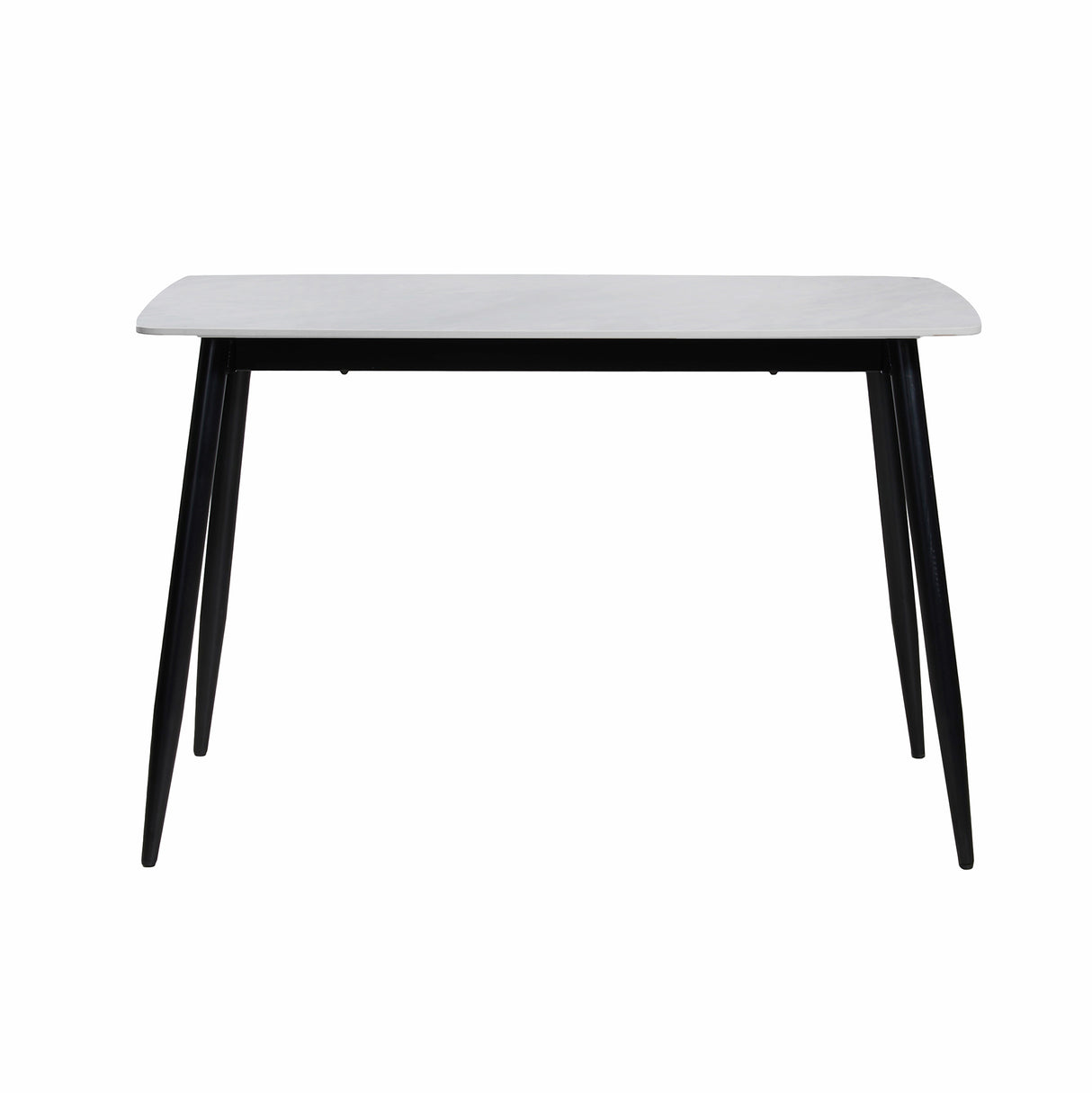Comedor Acilius 4 Puestos 120x70 Piedra Blanca 24c01 Sillas Gris Oscuro 20a17 Gy70-20