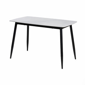 Comedor Acilius 4 Puestos 120x70 Piedra Blanca 24c01 Sillas Gris Oscuro 20a17 Gy70-20