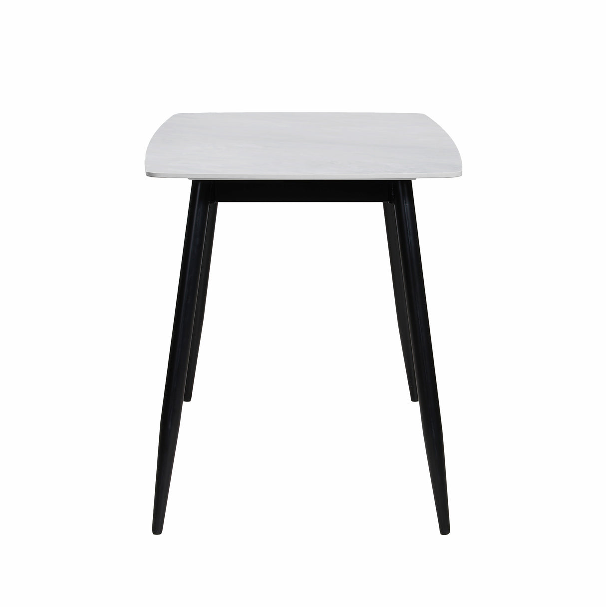 Comedor Acilius 4 Puestos 120x70 Piedra Blanca 24c01 Sillas Gris Oscuro 20a17 Gy70-20