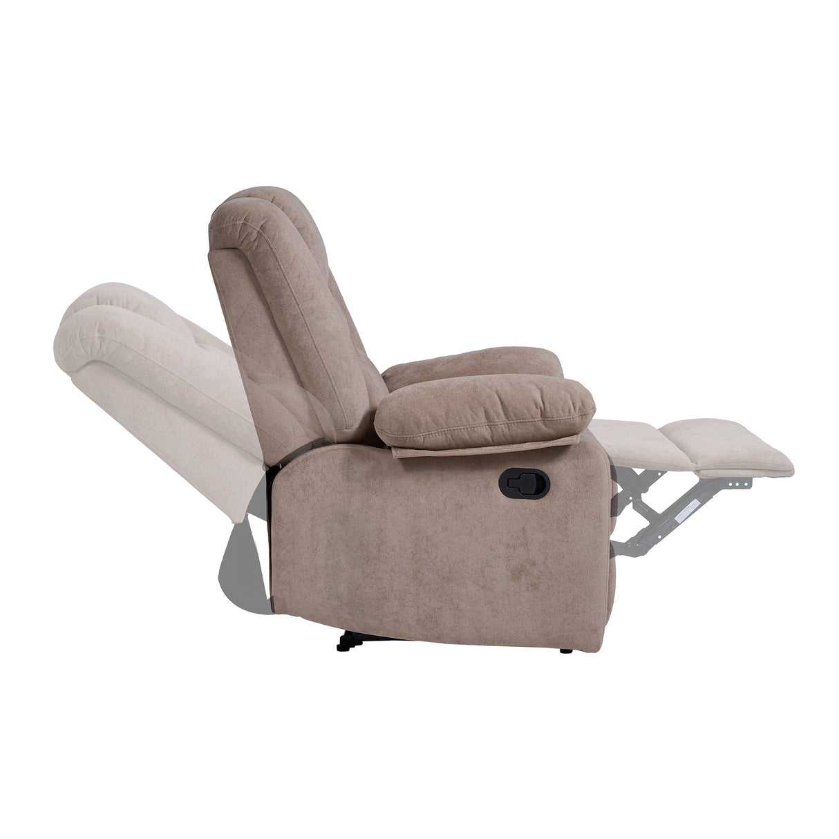 Sofá Reclino Kalerin 1 Puesto | Café Claro
