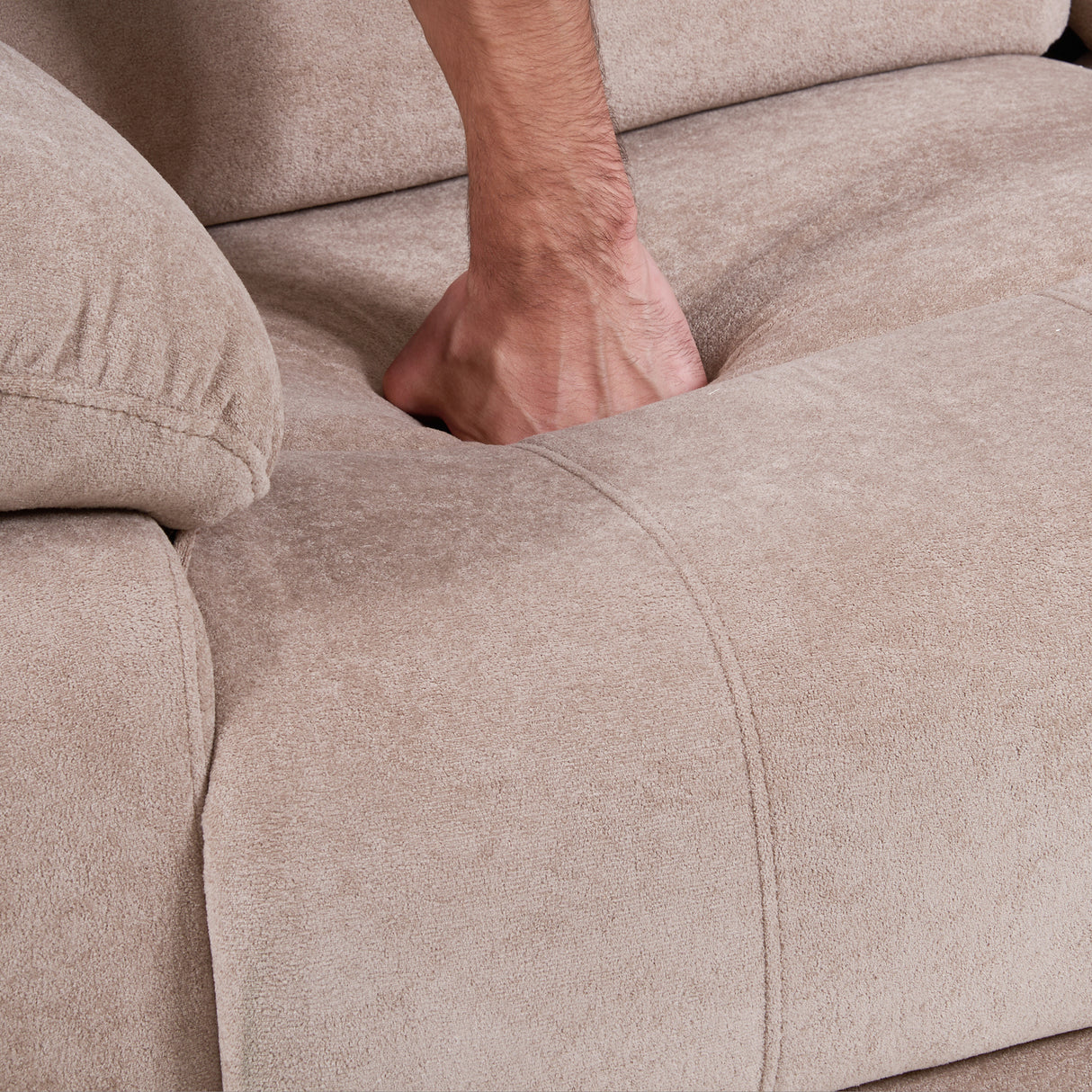 Sofá Reclino Kalerin 2 Puesto | Café Claro