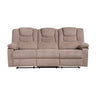 Sofá Reclino Kalerin 3 Puestos | Café Claro