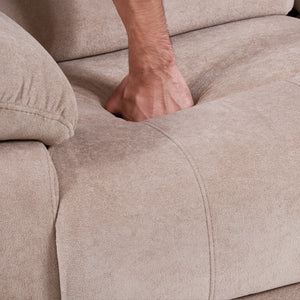 Sofá Reclino Kalerin 3 Puestos | Café Claro