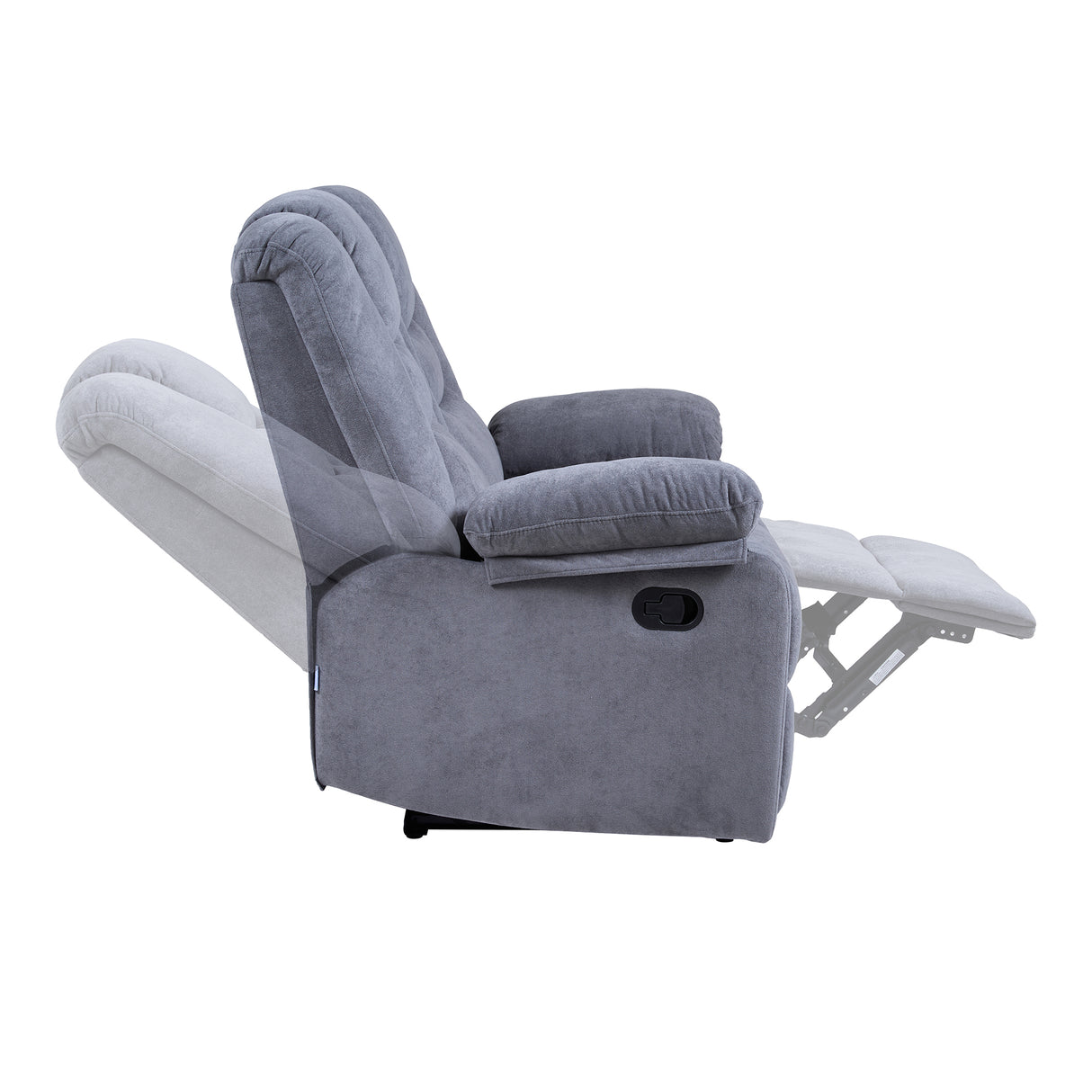 Sofá Reclino Kalerin 1 Puesto |Gris Claro