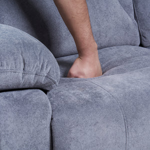 Sofá Reclino Kalerin 1 Puesto |Gris Claro