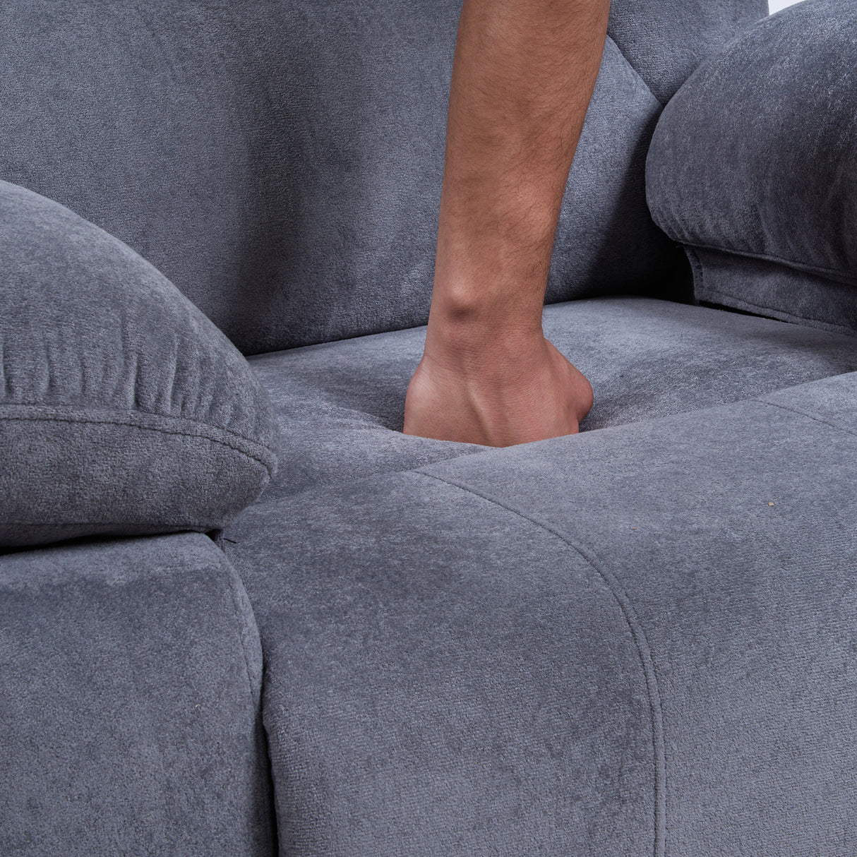 Sofá Reclino Kalerin 3 Puestos | Gris Claro