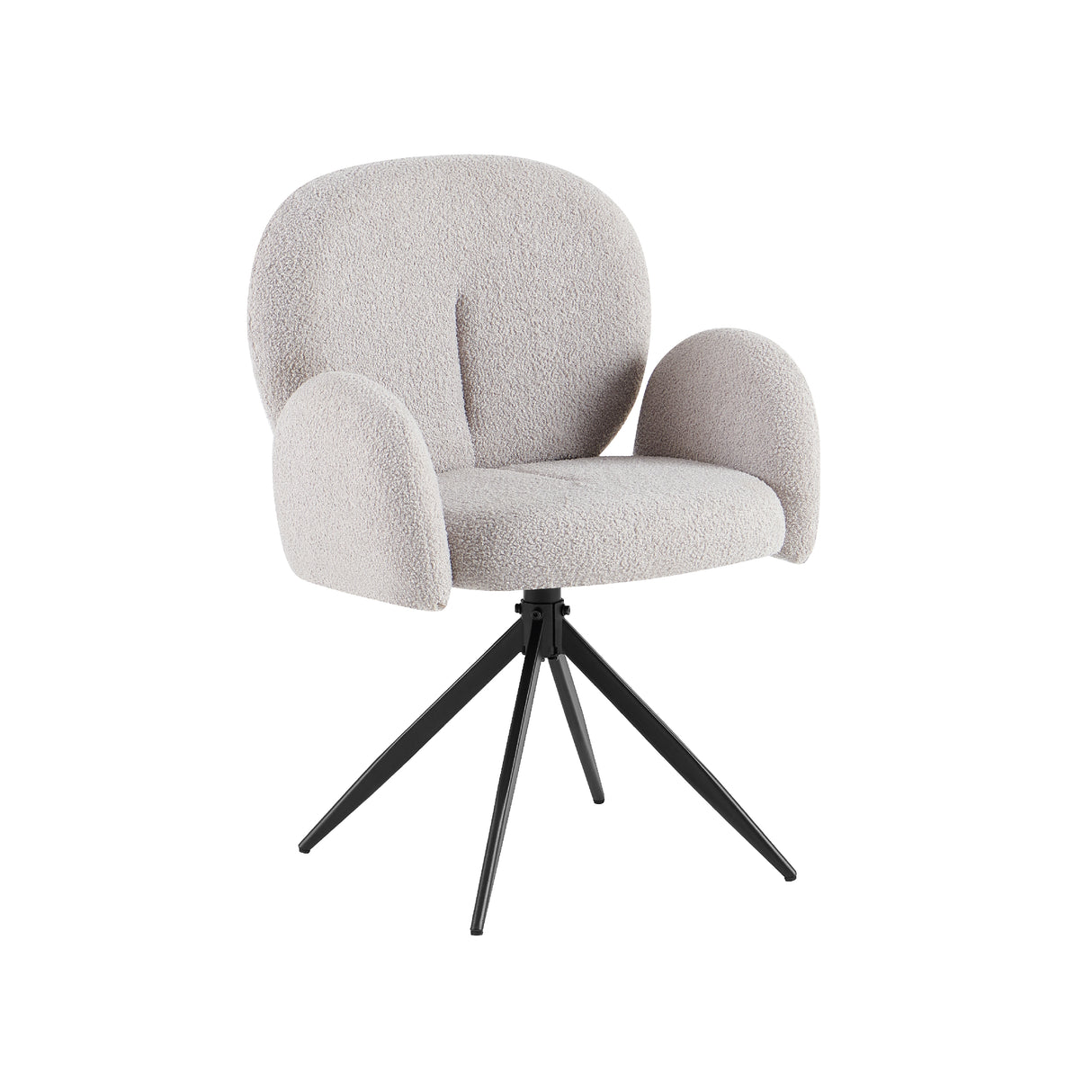 Silla de comedor Ayelet (Gris) Giratoria