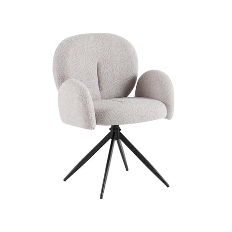 Silla de comedor Ayelet (Gris) Giratoria