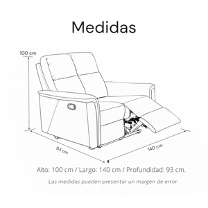 Sofá Tacito reclinable 2 puestos