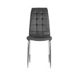 Silla De Comedor Jaim Cromado Negro - Fiotti