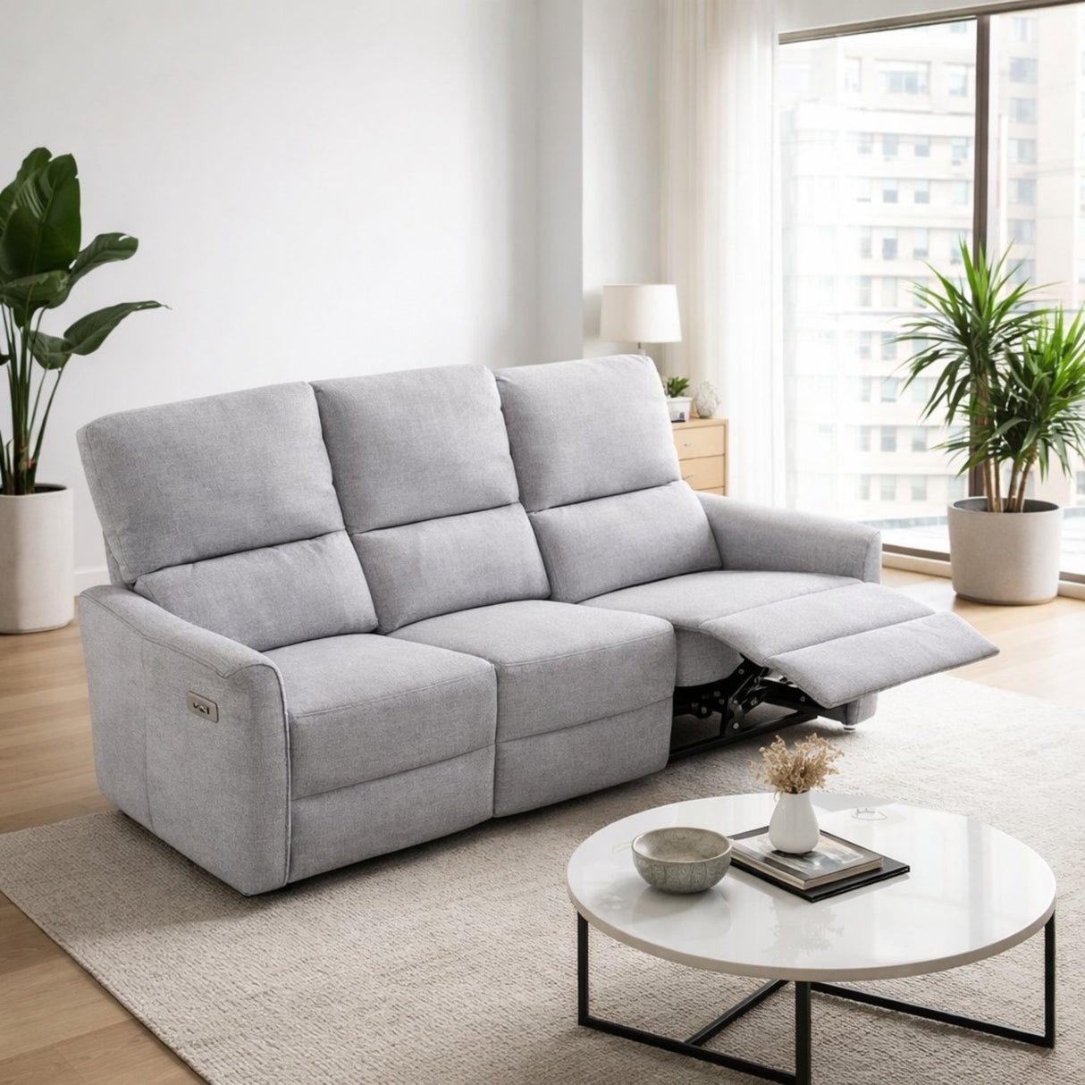 Sofá Tacito eléctrico reclinable 3P