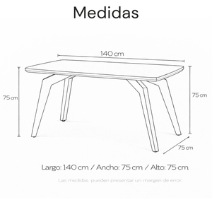 Mesa de comedor Amira 6 / 4 Puestos
